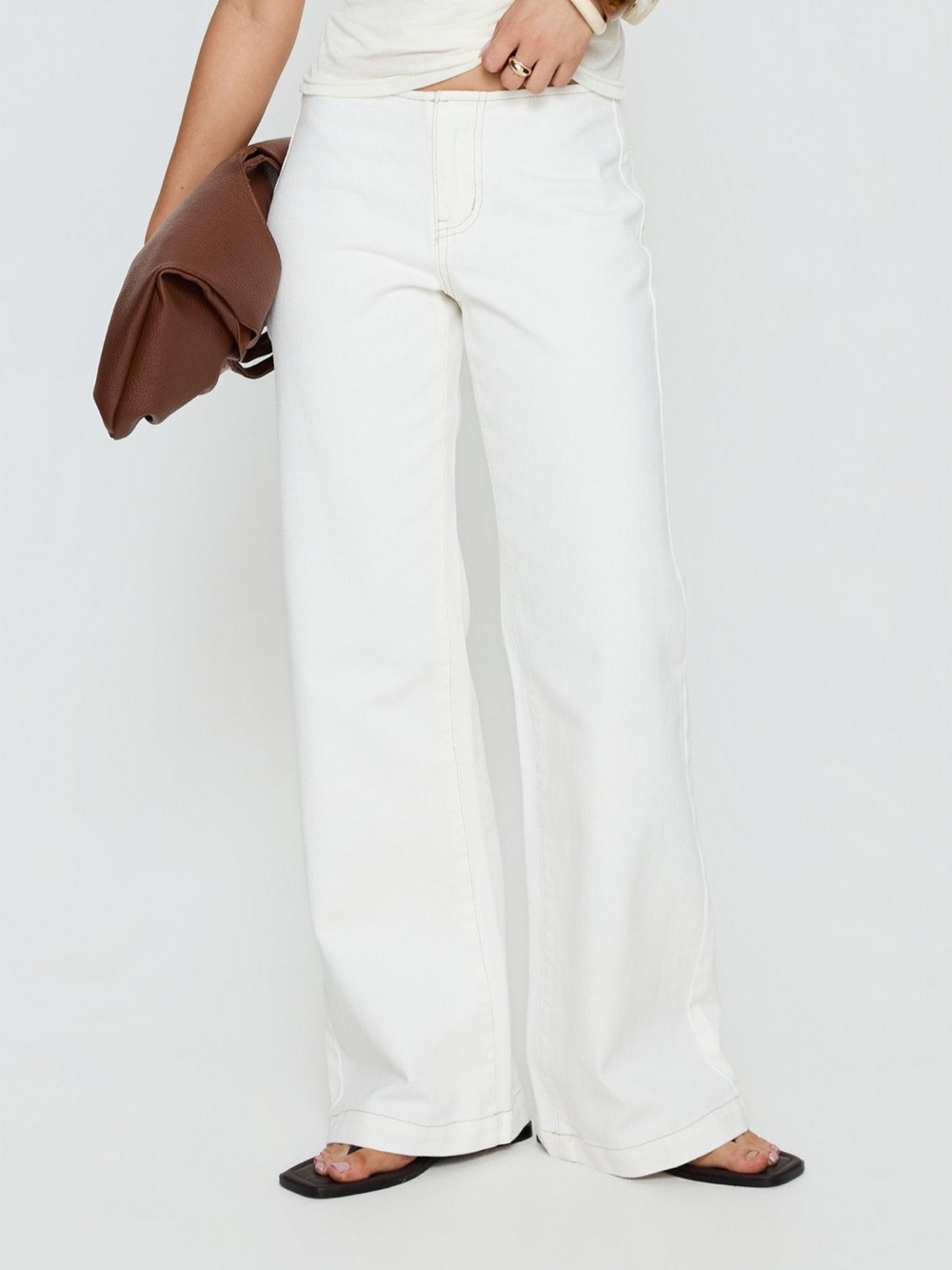 Princess Polly White Buenos No Waist Low-Rise Jeans